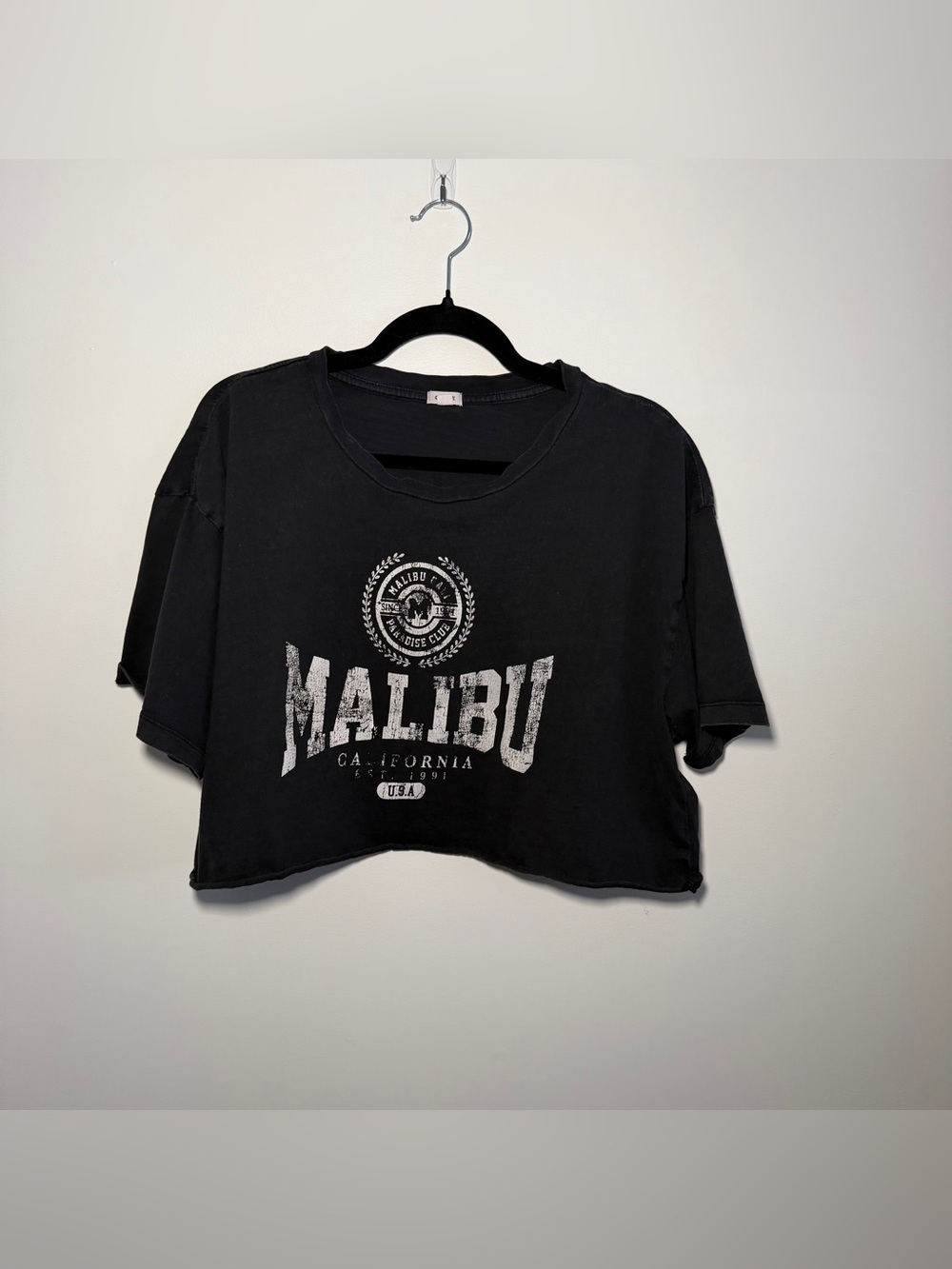Garage Malibu Cropped Tee Shirt Size XL